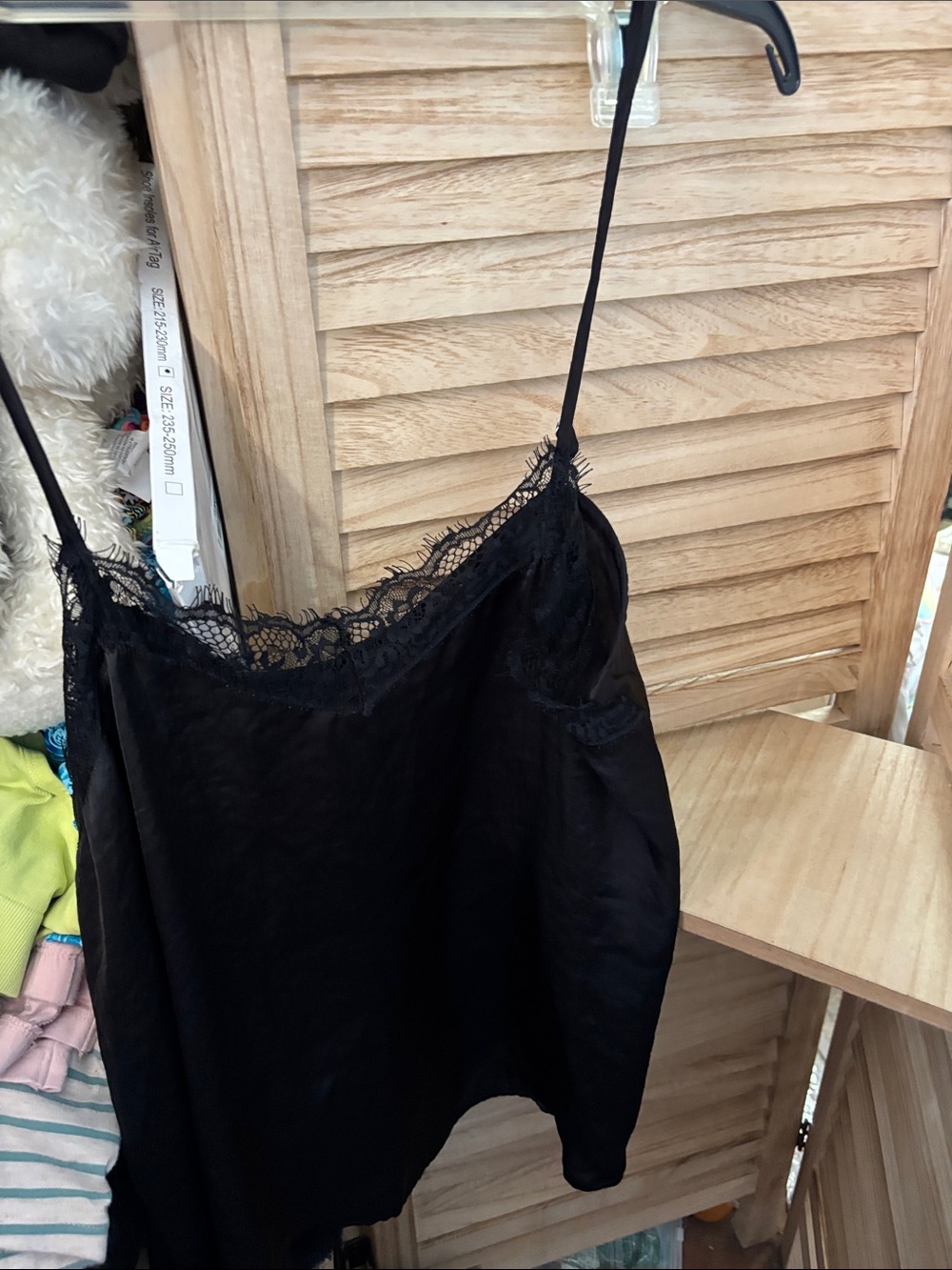 wild fable Black Lace-Trim Cami Small